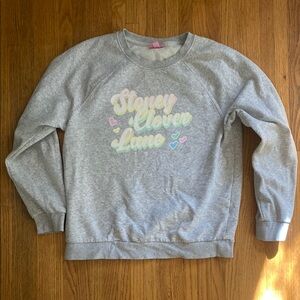 Stoney Clover Lane for Target Gray Sweatshirt with Pastel Logo, Juniors